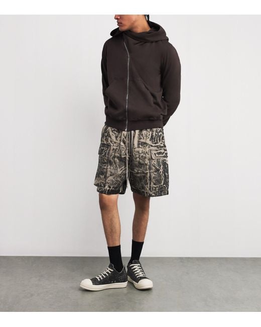 Rick Owens Black Drkshdw Megacrust Denim Classic Low-Top Sneakers for men