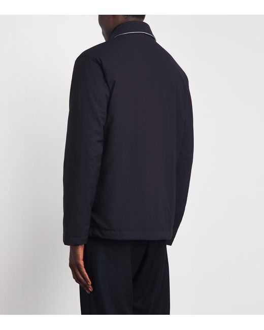 Herno Blue Reversible Shacket for men