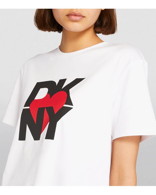 DKNY White Oversized Logo T-shirt