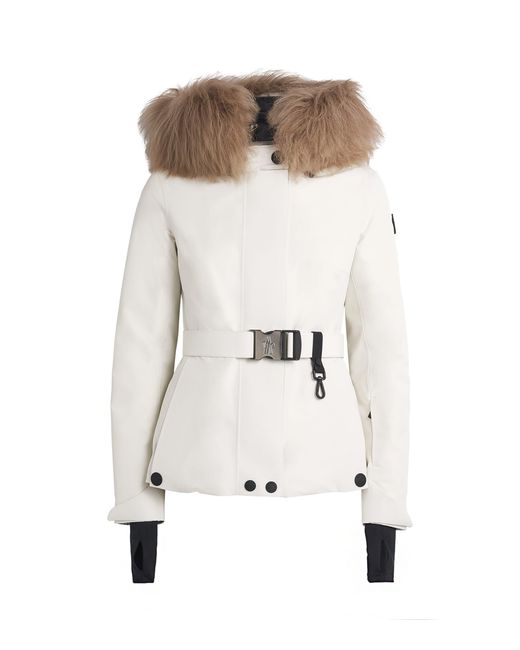 Moncler Natural Gore-Tex And Down Shearling-Hood Grenoble Ski Jacket