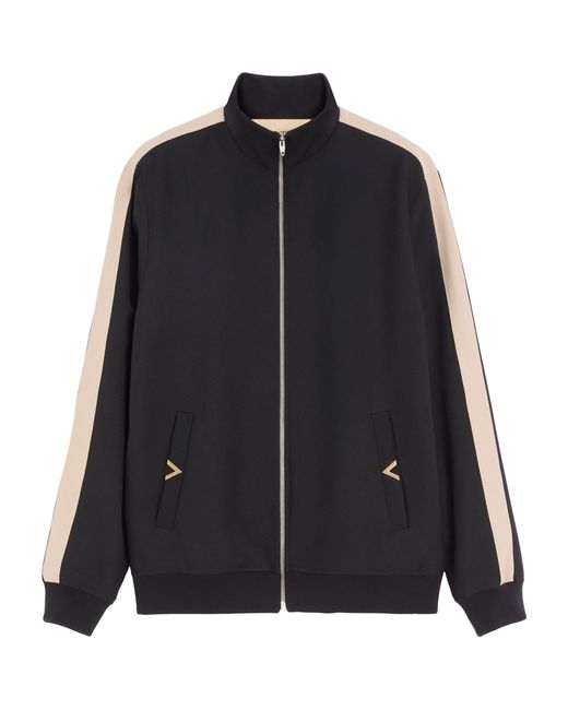 Valentino Garavani Black Jersey Vgold Track Jacket for men