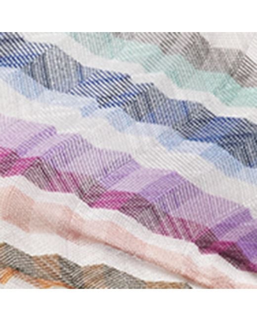 Missoni White Zigzag One-Shoulder Mini Dress