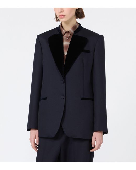 Weekend by Maxmara Black Virgin Wool Blazer