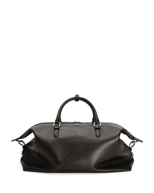 Dolce & Gabbana Black Leather Roma Holdall for men