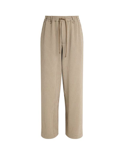 Song For The Mute Natural Jersey Stripe Lounge Wide-Leg Trousers for men