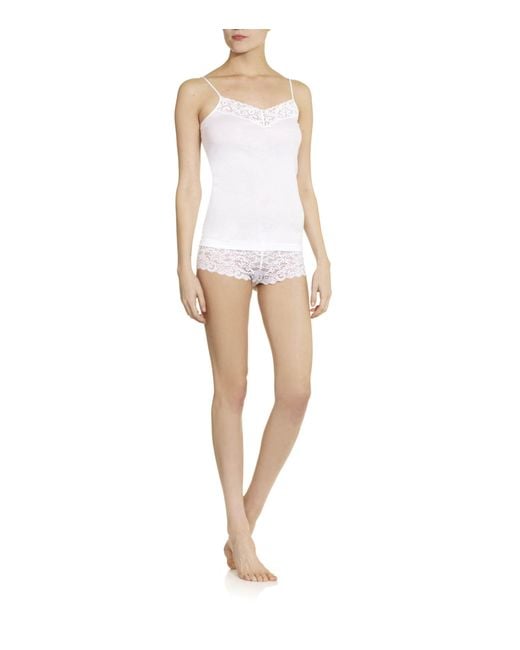 Hanro White Moment V-neck Top