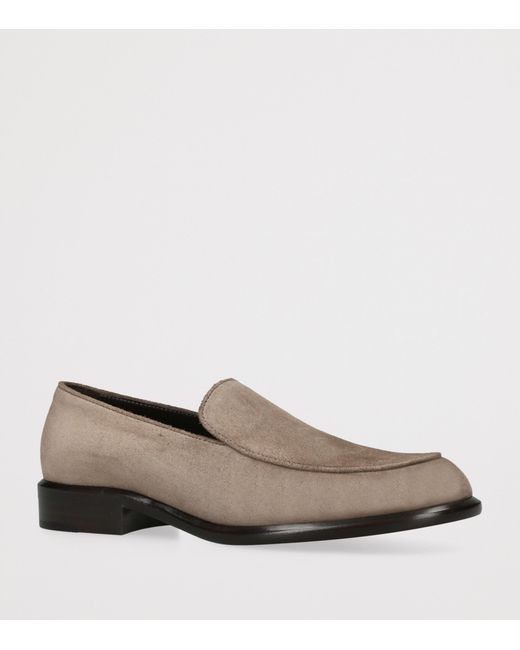 Khaite Gray Suede Miles Loafers 35