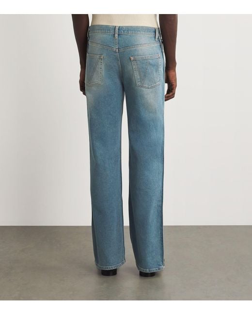 Vivienne Westwood Blue Mid Waist Cotton Men Cropped Denim Jeans main image 1
