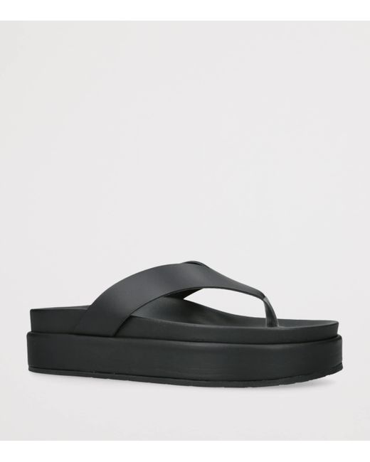 Ancient Greek Sandals Black Leather Charys 2 Flatform Sandals 35