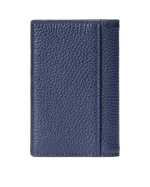 Gucci Blue Grained Leather Long Card Holder for men