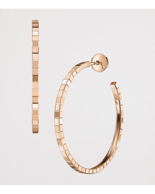 Chopard White Ice Cube Hoop Earrings