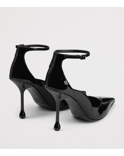Jimmy Choo Black Quinci 95 Patent Leather Pumps