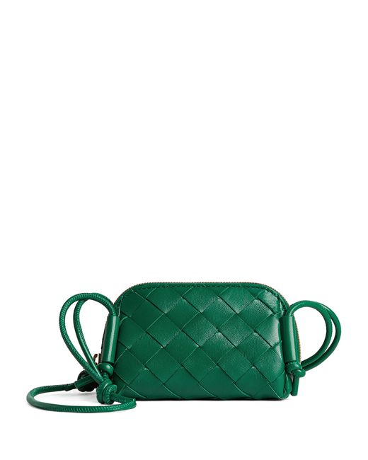 Bottega Veneta Green Candy Leather Concert Pouch