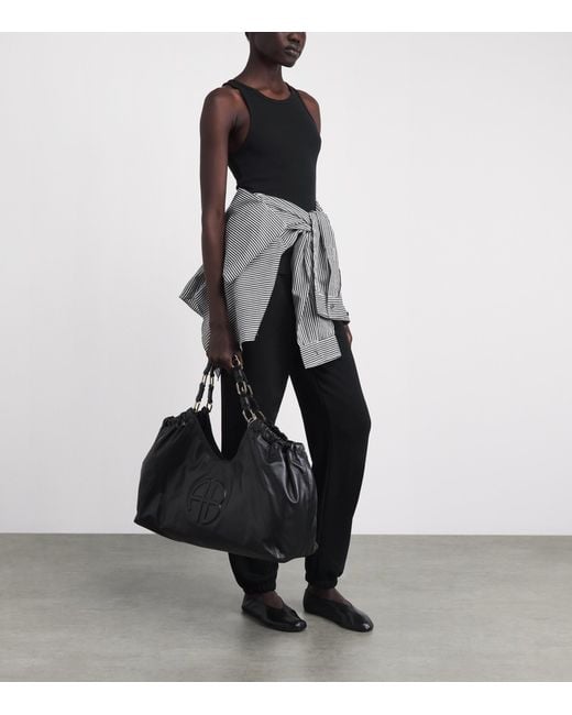 ÉTERNE Black Ribbed Tank Top