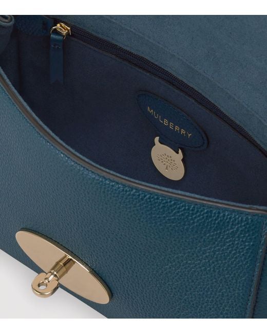 Mulberry Blue Small Leather Lily Shoulder Bag