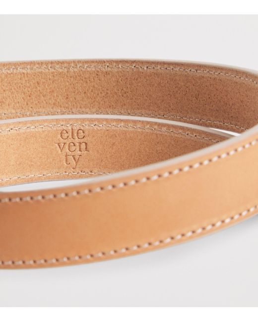 Eleventy Natural Nubuck Leather Belt for men