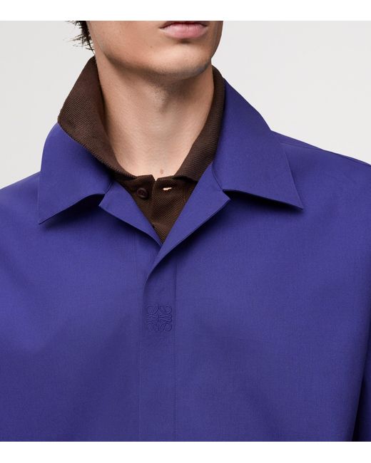 Loewe Purple Cotton Anagram Shirt for men