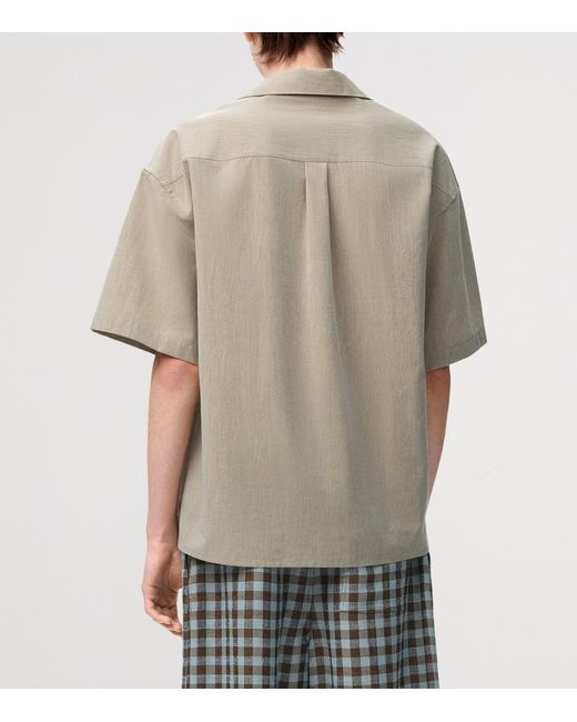 Loewe Gray Wool-Blend Anagram Shirt for men