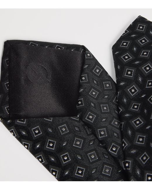 Giorgio Armani Multicolor Silk Geometric Jacquard Tie for men