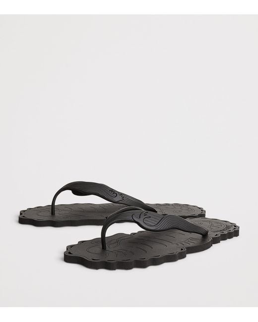 Zimmermann Black Seafoam Flip Flops