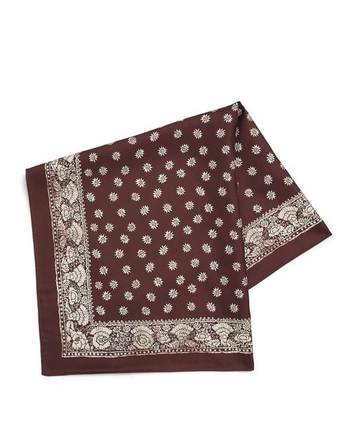 Claudie Pierlot Brown Printed Headscarf