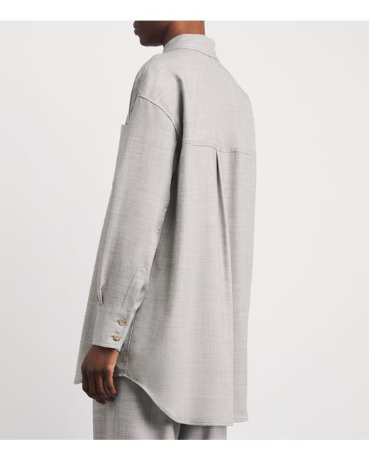 Colombo Gray Cashmere Button-Up Shirt