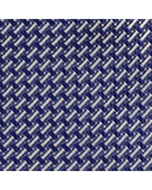 Eton of Sweden Blue Silk Geometric Print Tie for men