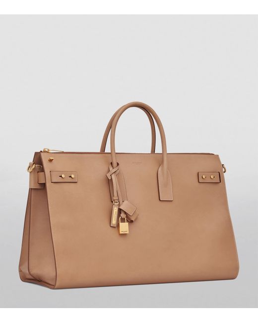 Saint Laurent Brown Sac De Jour 48H Duffle Bag