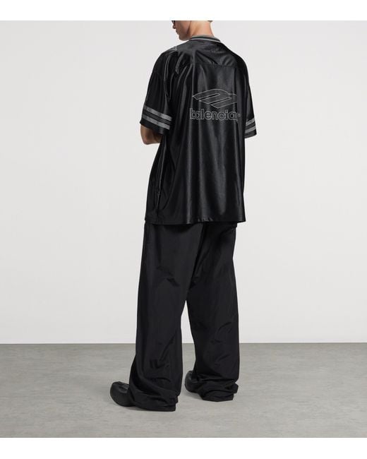 Balenciaga Black Cotton-Blend Technical Trousers for men