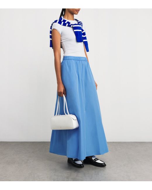 MAX&Co. Blue Taffeta Corollo Maxi Skirt