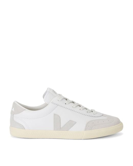 Veja White Leather Volley Sneakers
