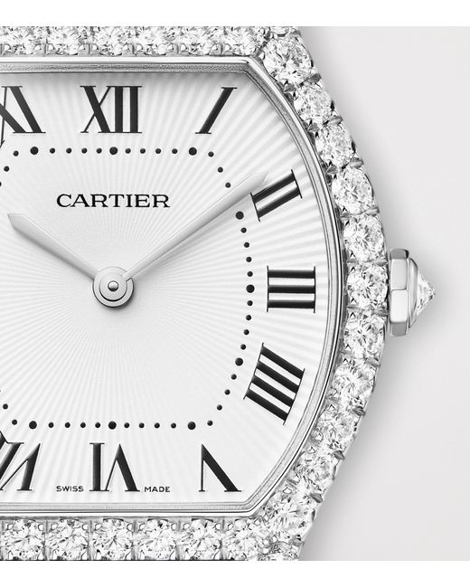 Cartier Blue Small And Diamond Tortue Watch