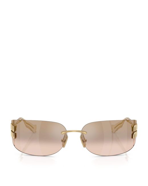Miu Miu Natural Metal Frameless Sunglasses