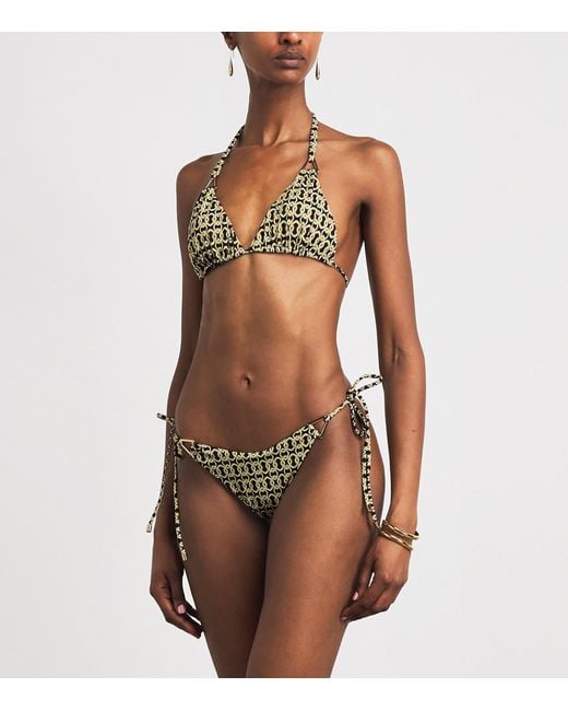 Away That Day White Geometric Gili Bikini Bottoms