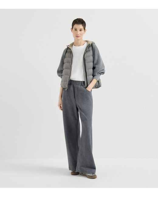 Brunello Cucinelli White Cotton Monili-Trim T-Shirt