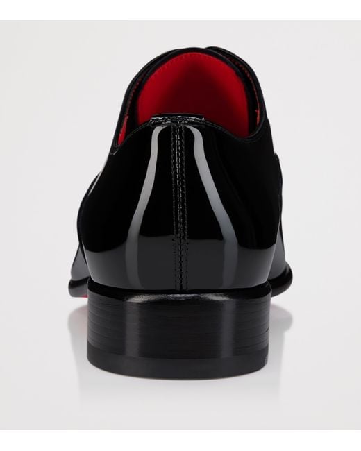 Christian Louboutin Black Pelvis Patent Leather Oxford Shoes for men