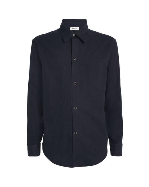 Sandro Blue Cotton Shirt for men