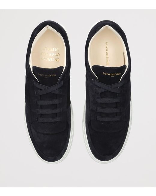 Born Outside Blue Suede Tono Sneakers for men