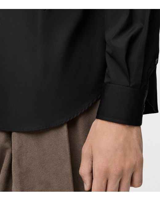 Loewe Blue Cotton-Blend Poplin Shirt for men