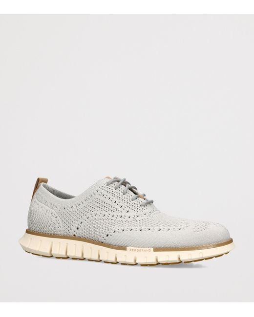 Cole Haan White Zerøgrand Stitchlite Oxford Shoes for men