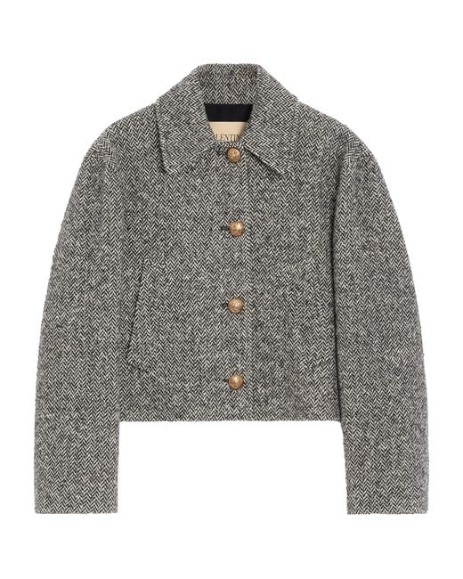 Valentino Gray Virgin Wool-Blend Coat