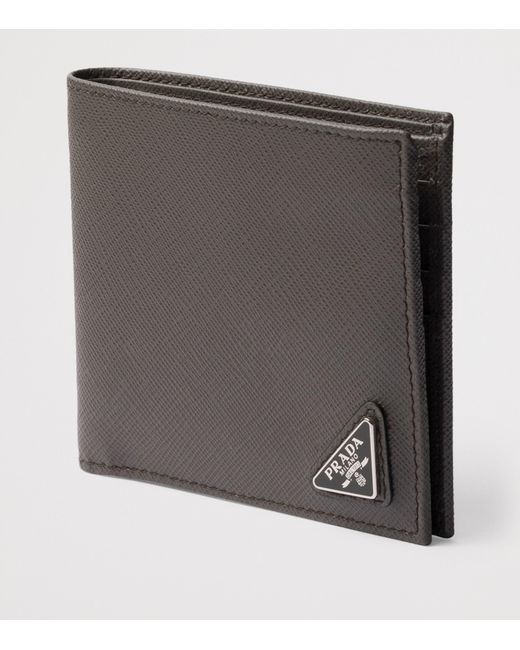Prada Black Saffiano Leather Bifold Wallet for men