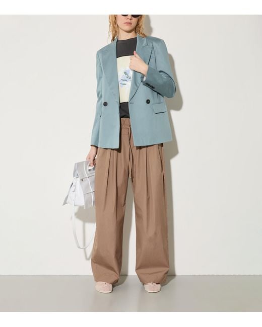 MAX&Co. Natural Cotton Drawstring Trousers