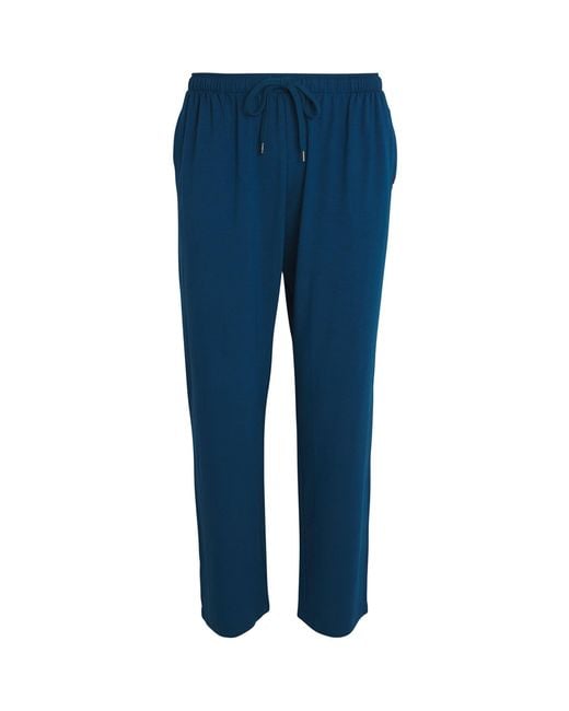 Derek Rose Blue Stretch-modal Basel Lounge Trousers for men