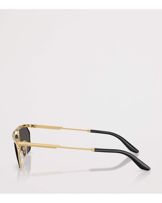Dolce & Gabbana Gray Metal Dg2327 Classic Rectangle Sunglasses for men