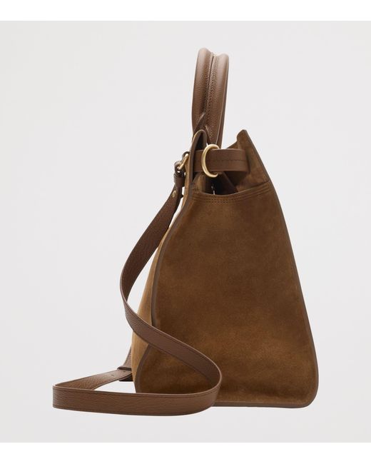 Burberry Brown Medium Suede Cotswolds Tote Bag