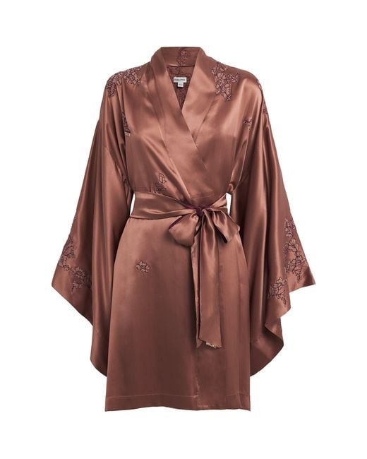 Torlowei Brown Silk Tokoni Short Kimono
