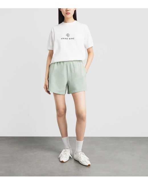 Anine Bing Green Cotton Kam Sweatshorts