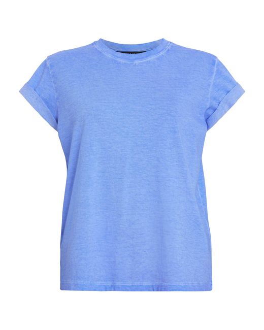 AllSaints Blue Organic Cotton Anna T-shirt