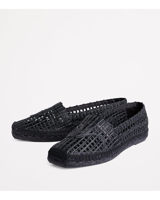 Weekend by Maxmara Blue Raffia-Effect Espadrilles